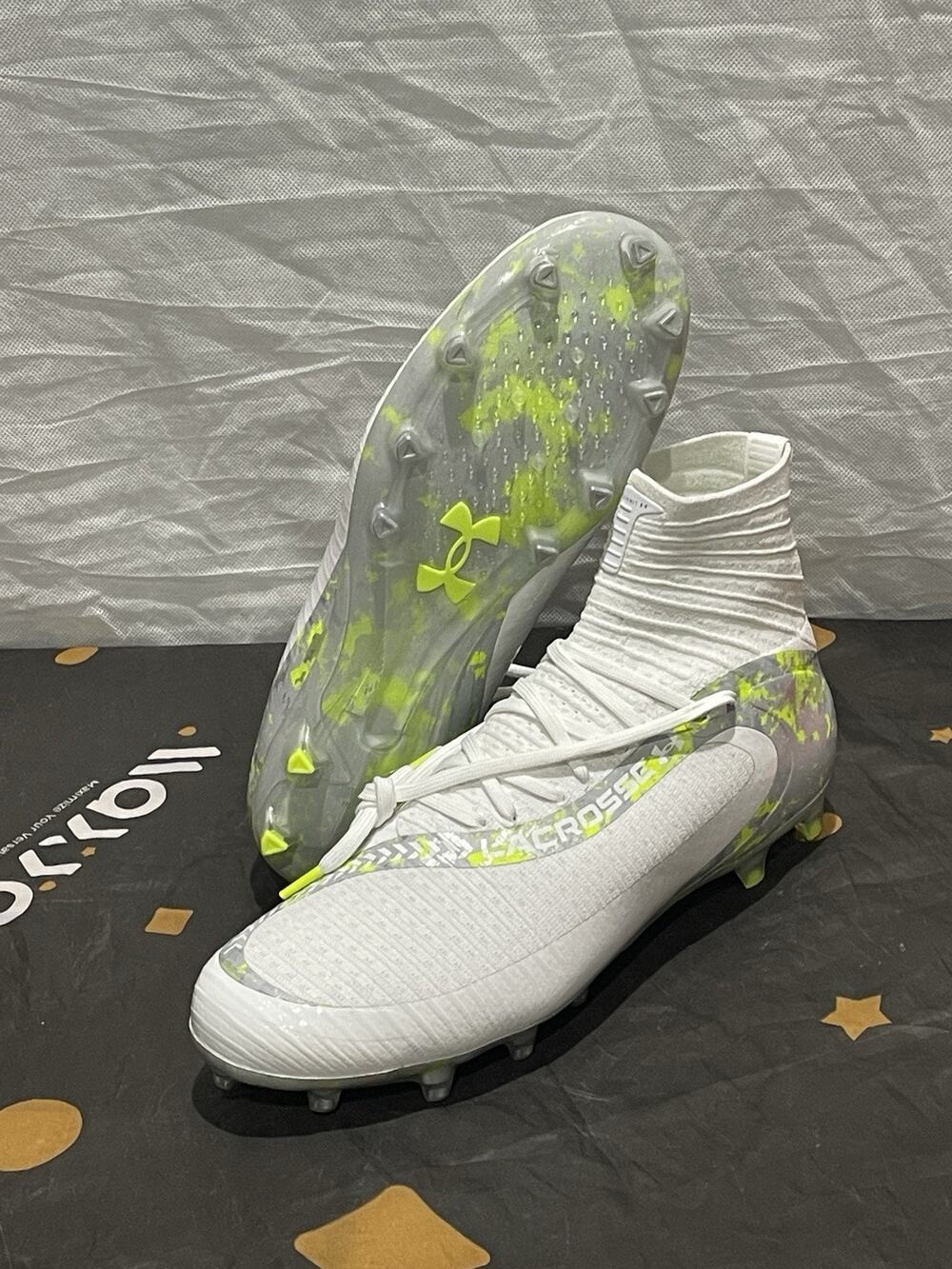New Men’s 12 Under Armour UA Highlight 2 MC Football/Lacrosse Cleats 3028659-100